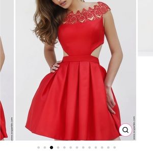 Sherri Hill Size 2 Red Short Mini Short Dress Beaded Lined EUC - Formal, Prom